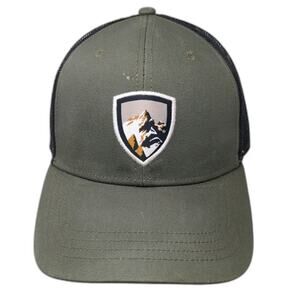 KÜHL Trucker Hat Green One Size Mesh Back Mountain Patch Snapback Curved Bill